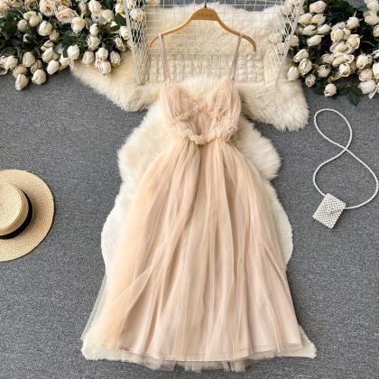 Cute Halter Dress, Fairy Party Dress, Sweet Casual..