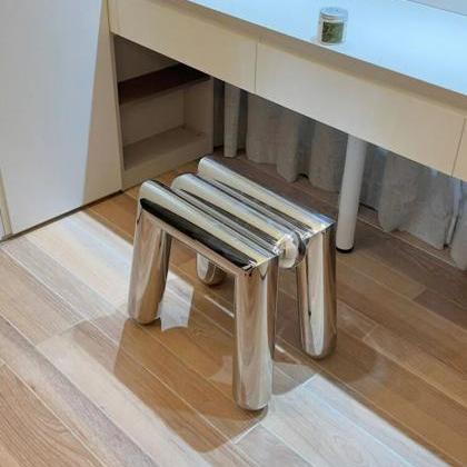 Furniture Stainless Steel Shoes Stool Mobile..