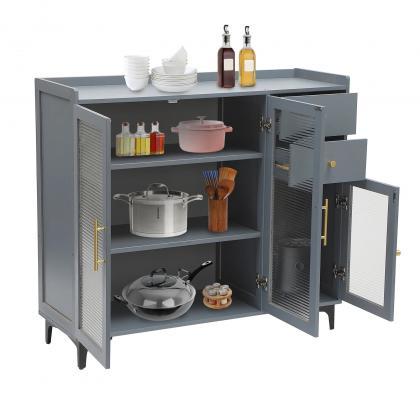 Luxury Sideboard Buffet Wood Cabinet With Acrylic..