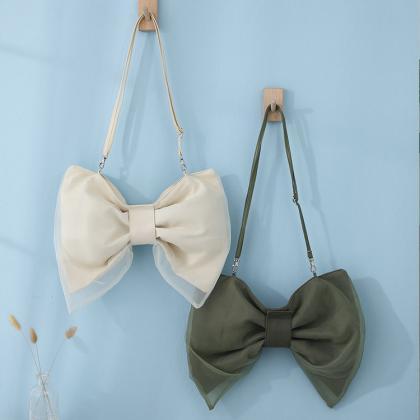 Bow Crossbody Bag, Stylish And Simple Small Bag