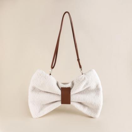 Woolly Bow Bag, Autumn And Winter Jk Lolita..