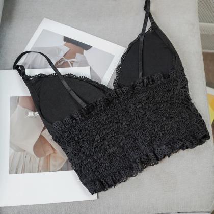 Lace Spaghetti Strap Tops, Hottie Cropped Tops