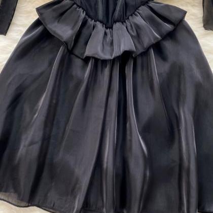 Court Style，little Black Dress, Floral Strapless..