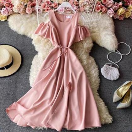Simple A Line Off Shoulder Dress Fashion Dress