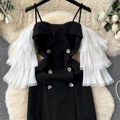 Off-shoulder Little Black Dress Elegant..