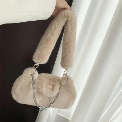 Myleah Faux Fur Handbag