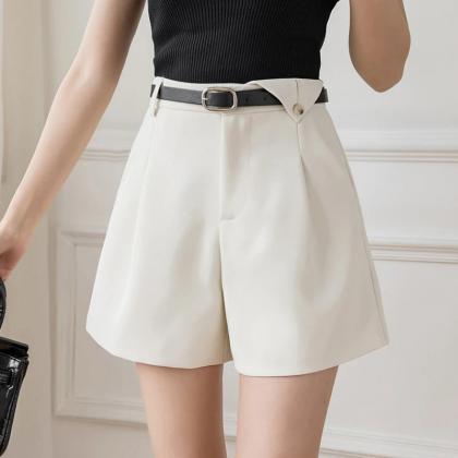 FLAP WAIST WITH BELTED SHORTS main image 0