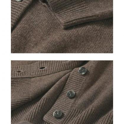Umgee Button-Front V-Neck Knit Cardigan main image 0
