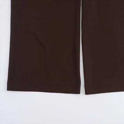 Jucca Brown Wide Leg High Waist Corduroy Denim Trouser Jeans