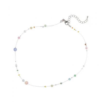 CONTRAST DETAIL CHOKER NECKLACE main image 1
