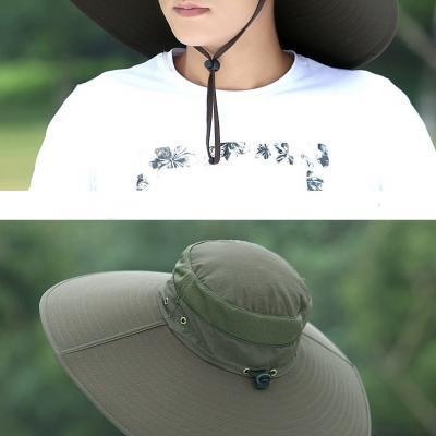 Male sunshade hat, outdoor fisherman hat with large brim, sun hat, male summer fishing sun cap, UV protection,