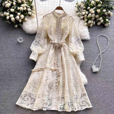 Palace style, autumn dress,vintage fairy dress, long sleeve lace dress