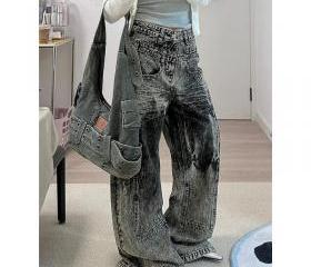 Vintage Wide Leg Cargo Jeans