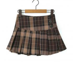 Ora Pleated Border Linen Skirt-Blush main image 1
