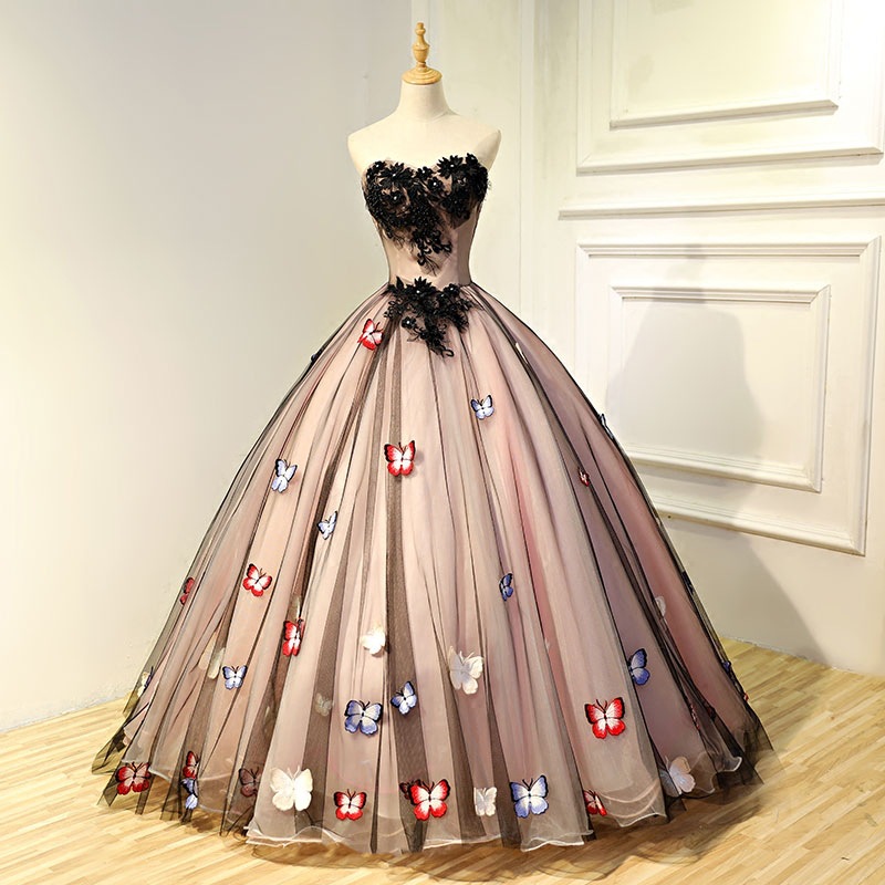 Strapless Prom Dress Dream Princess Dress Quinceanera Dress,custom Made