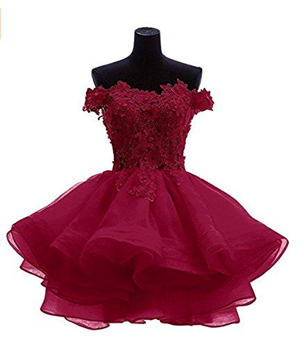 Women's Off The Shoulder Organza Short Prom Homecoming Dresses,custom Made