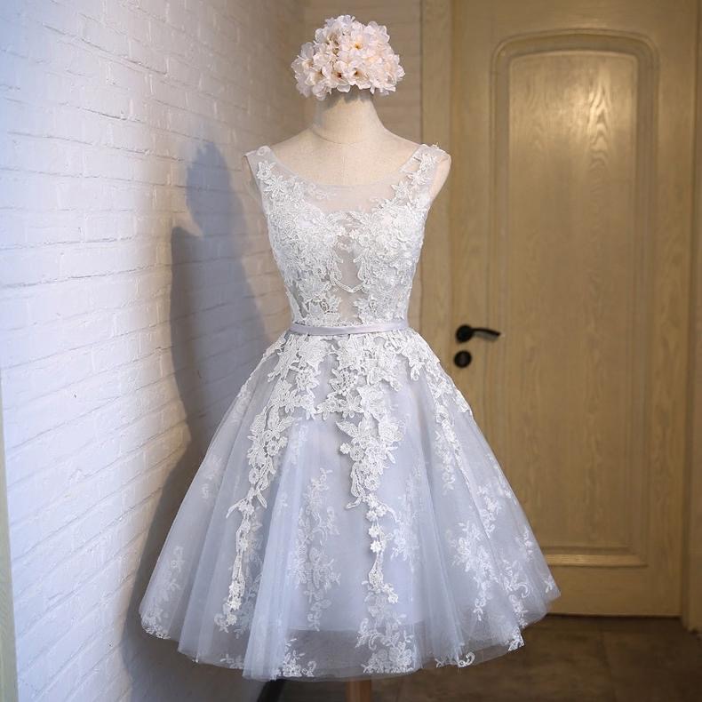 Sleeveless Prom Dress Little Lace Mini Dress Homecoming Dress,custom Made