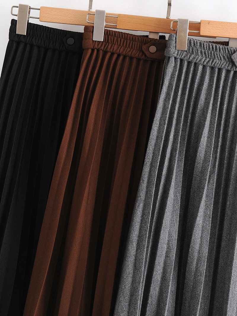 Fashion Midlength Pleated Skirt With High Waist, A-line Skirt