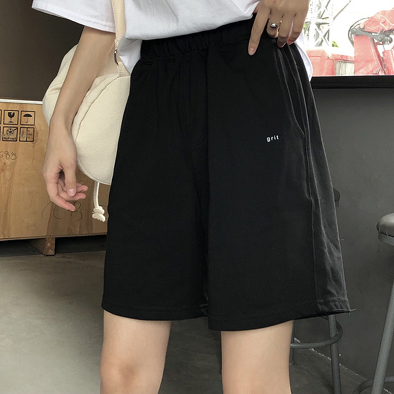 Cotton Wide Leg Casual Short, Web Celebrity Same Style, Summer Style, Simple All-match Loose Pants
