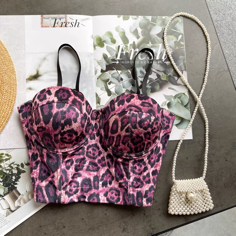 Callison Spaghetti Leopard Corset Top