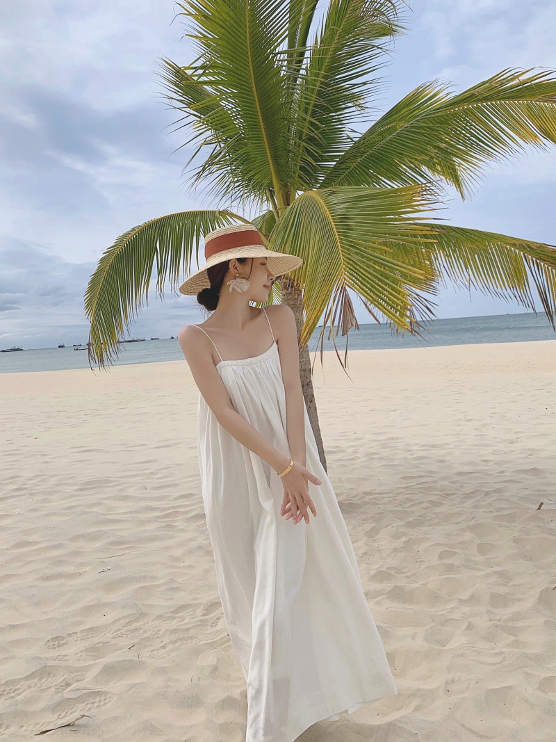 Seaside Holiday Beach Dress, White Dress, Fairy Dress With Straps