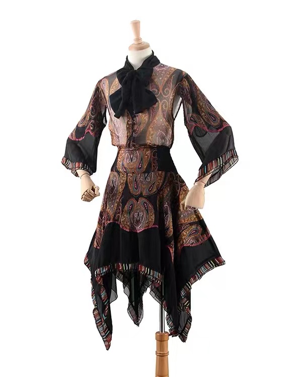 Silk Dress Export Sheet, Vacation Romance, Exotic Style, Sexy And Irregular, Silk Chiffon Dress