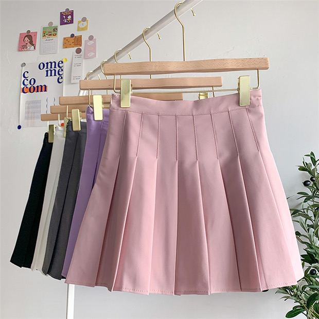 Large Size Skirt, Summer, Pleated Skirt, High Waist A-line Skirt, School Skirt