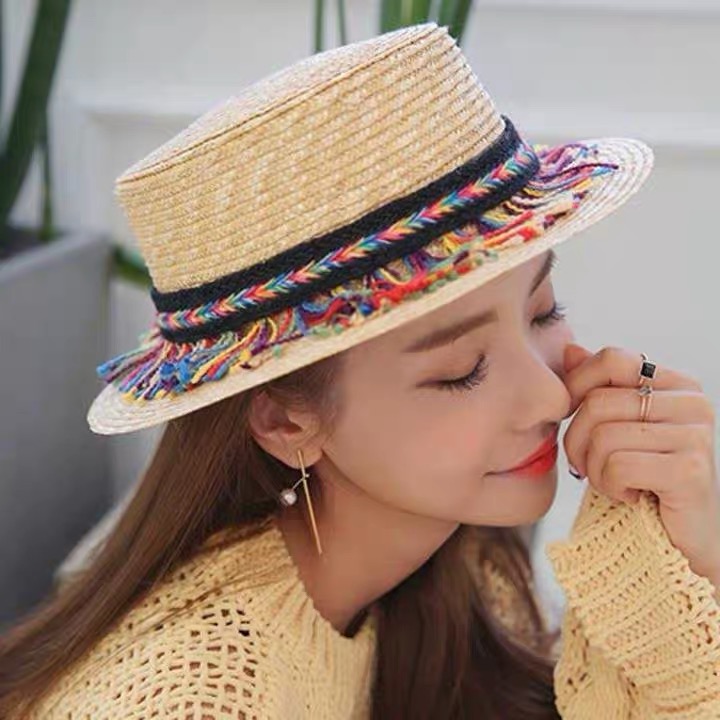 Fashionable, Cute, Colorful Tassels, Bohemian, Straw Hats, Beach Hats