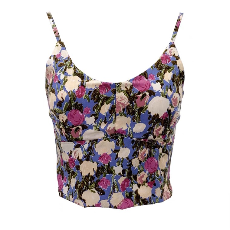 Vintage, Printed, Spaghetti Strap Top, Mellow, Beautiful Back,floral ...