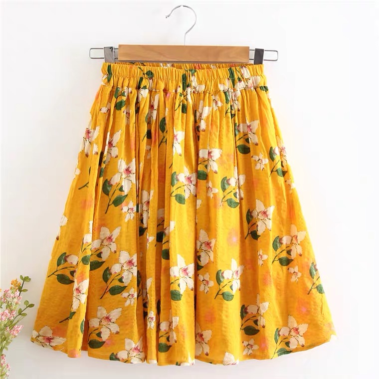 Little Fresh Temperament Skirt, Flower Fairy A-line Skirt