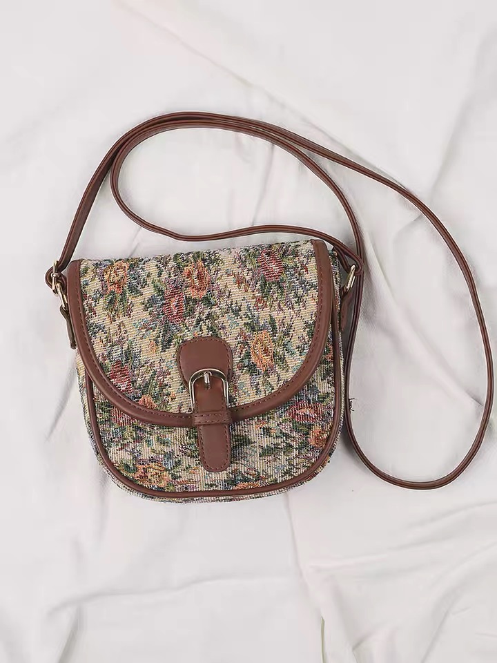 Literature ,art Saddle Bag, Ethnic Style, Vintage Little Bag, Antique Canvas Bag