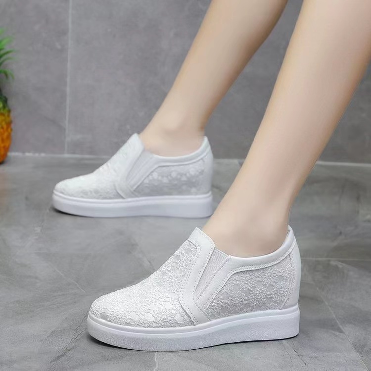 Inside High Small White Shoes, Women's Shoes, Summer, All-match Pumps, Loonie Shoes