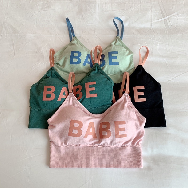 Babe Girl Beauty Back Bra, Bra Pad, Detachable, Base Sports Vest