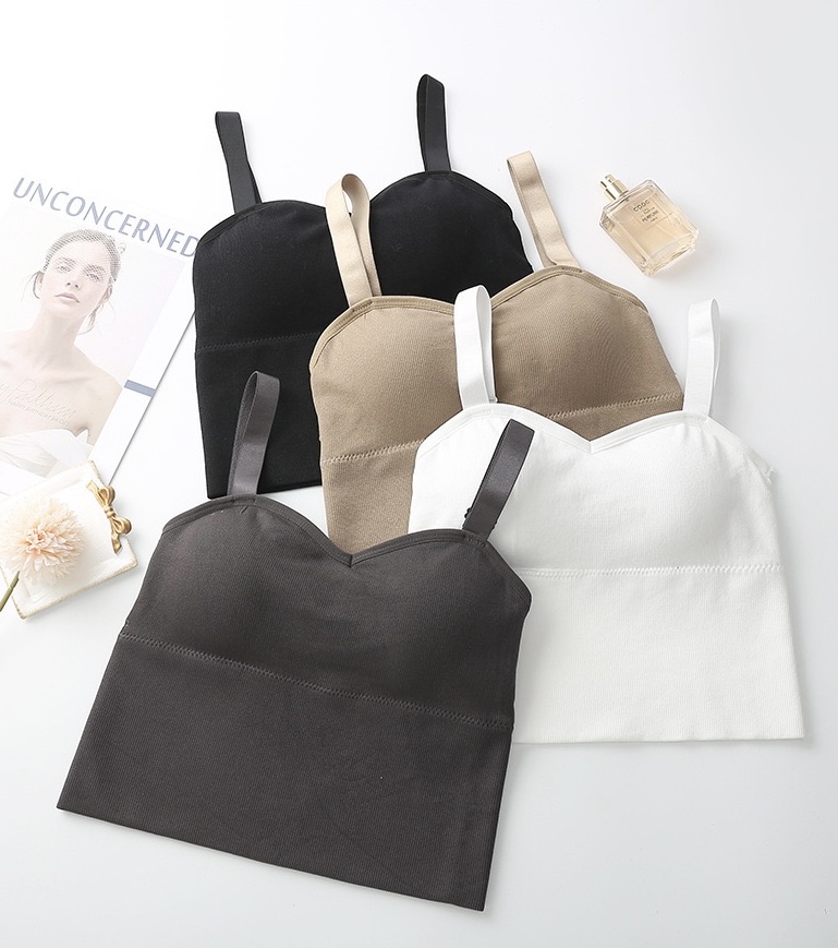 Backless, Strapless Strap Top, Tank Top With The Bra Pad