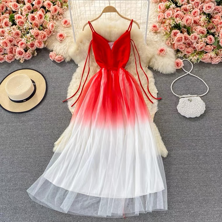 Stylish Evening Dress, Elegant, V-neck, Off-the-shoulder Tulle Dress