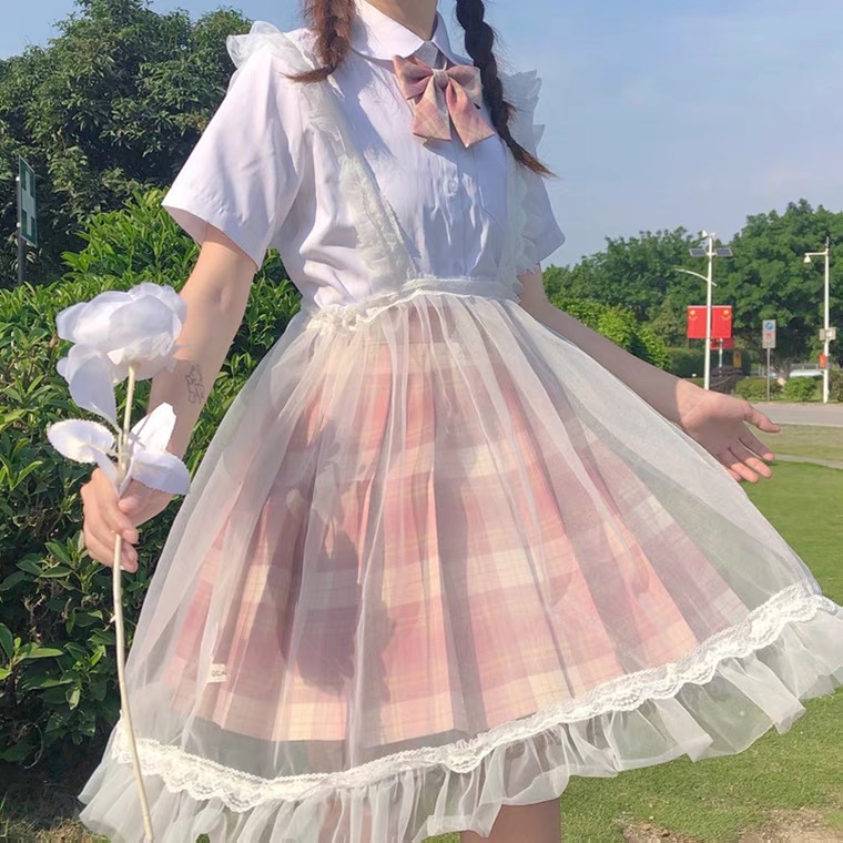 Sweet,lolita Dress, Jk Lace Gauze Strap Dress on Luulla