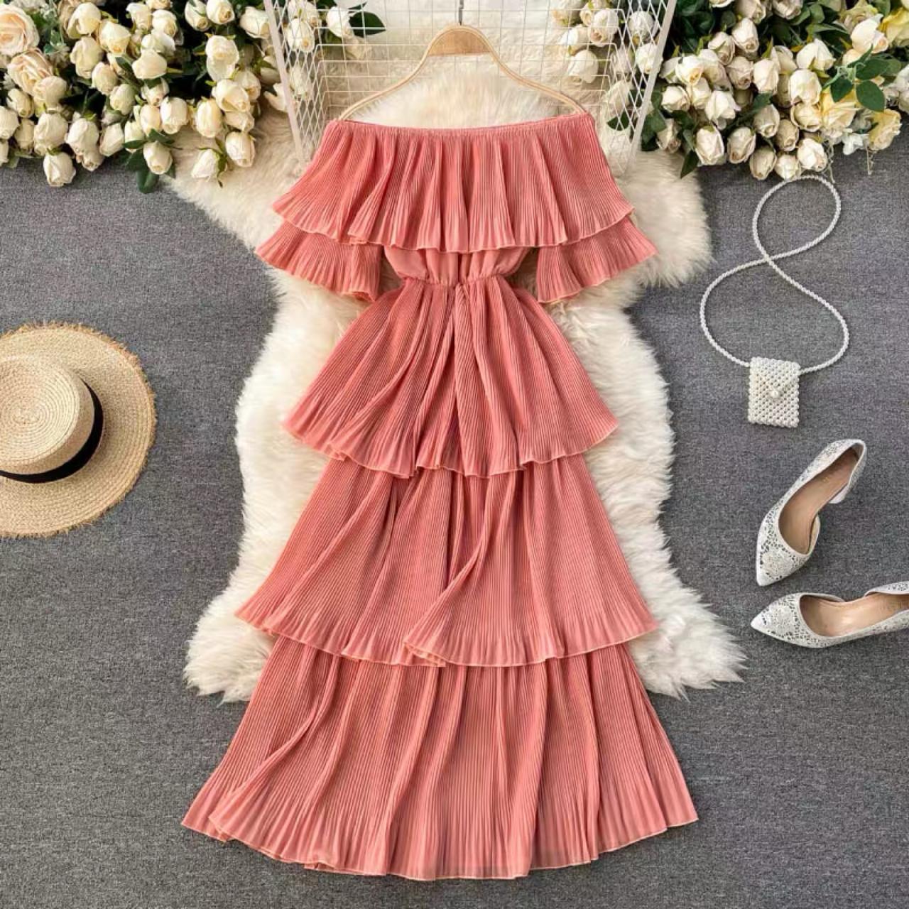 purple fit flare dress Lace Up Fit Flare Ruffle Mini Dress