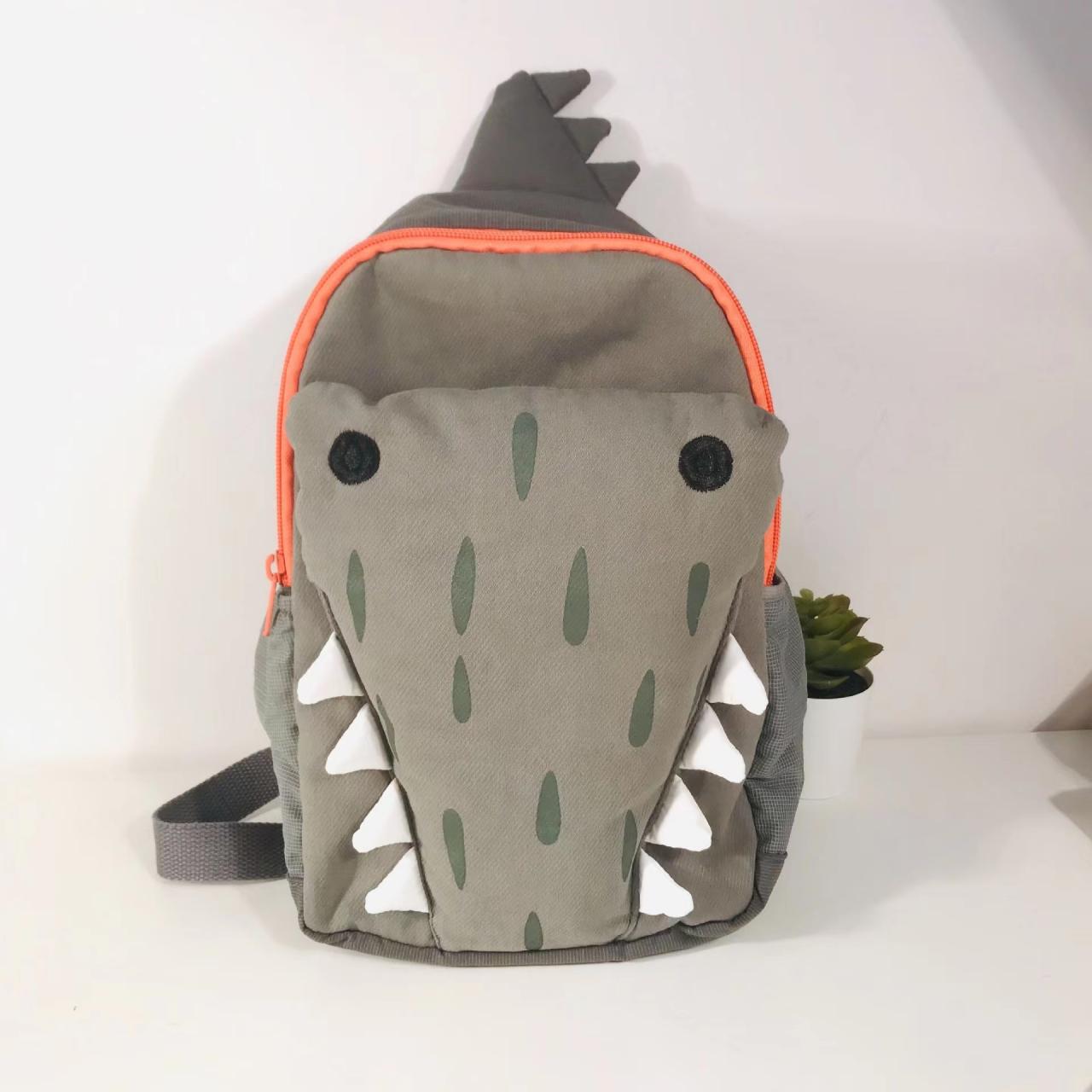 Cute, Personalized, Stereo Schoolbag, Green Little Crocodile Backpack