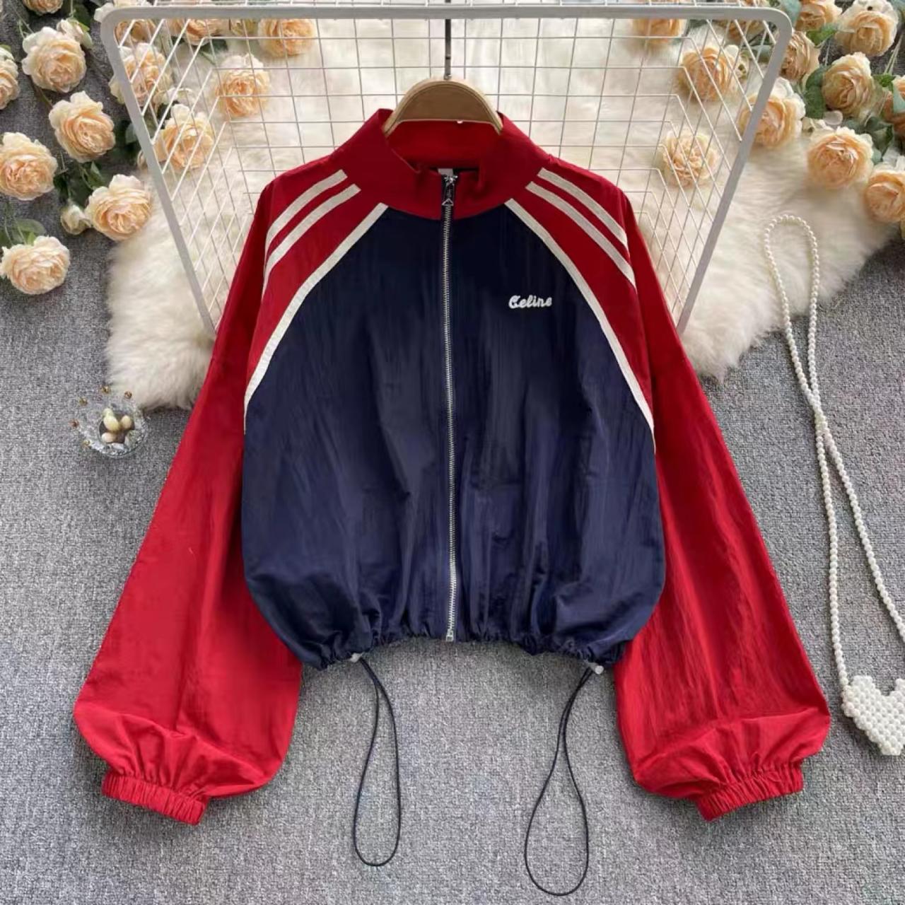 Autumn/winter, Trendy, Casual Sports Stand Collar Jacket, Loose Blouse