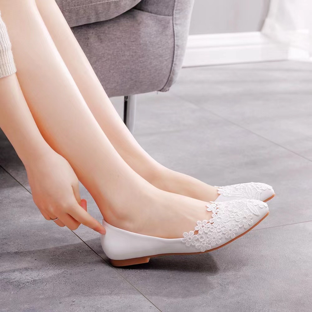 Lace Decor Women Loafers Flats Shoes,girl shoes