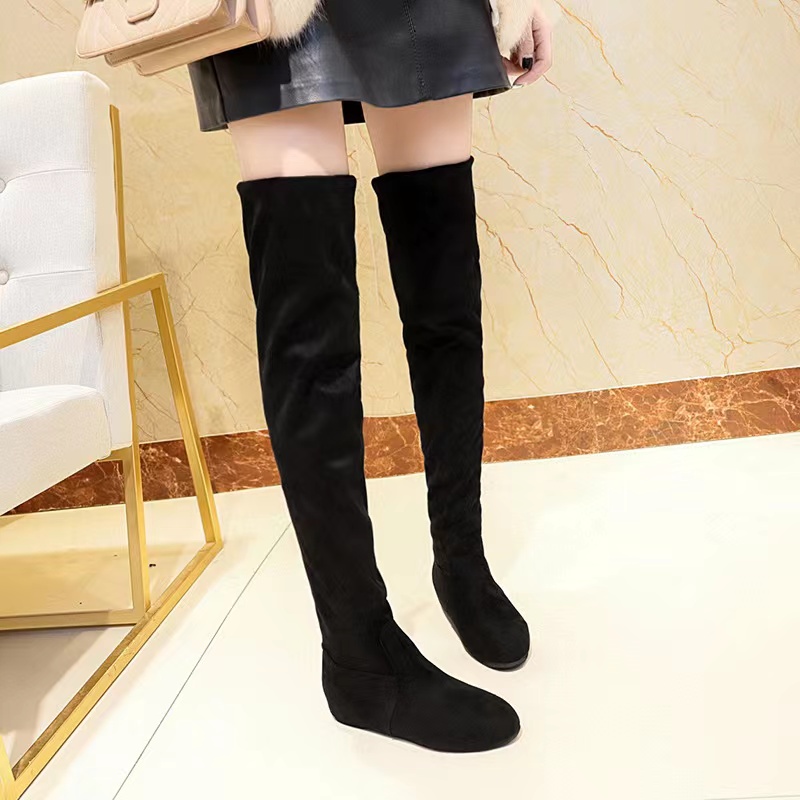 Autumn/winter, Flat, Over The Knee Elastic Boots