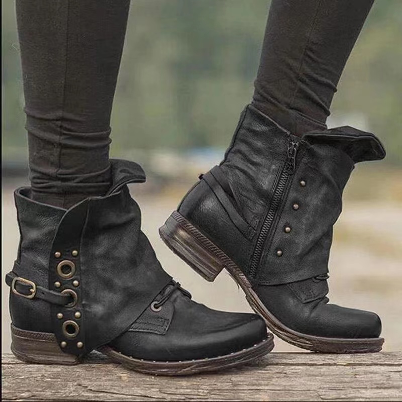 Casual Boots, Women's Leather Boots