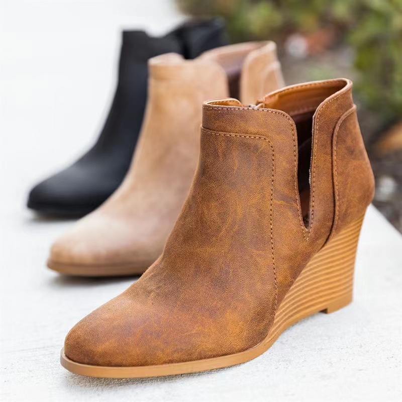 Single Shoes, Wedges, Women's Ankle Boots