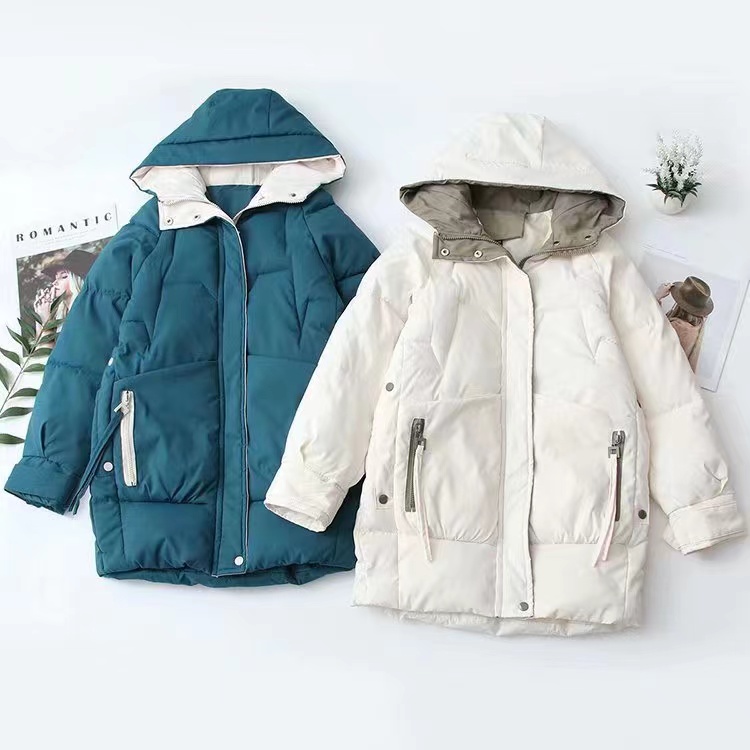 Preppy Cotton Coat, Winter, Style, Student, Thickened, Hooded Cotton Coat Coat