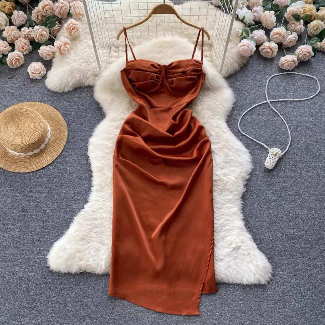 Chic Dress, Stunning Spaghetti Strap Dress, Temperament Slip Dress