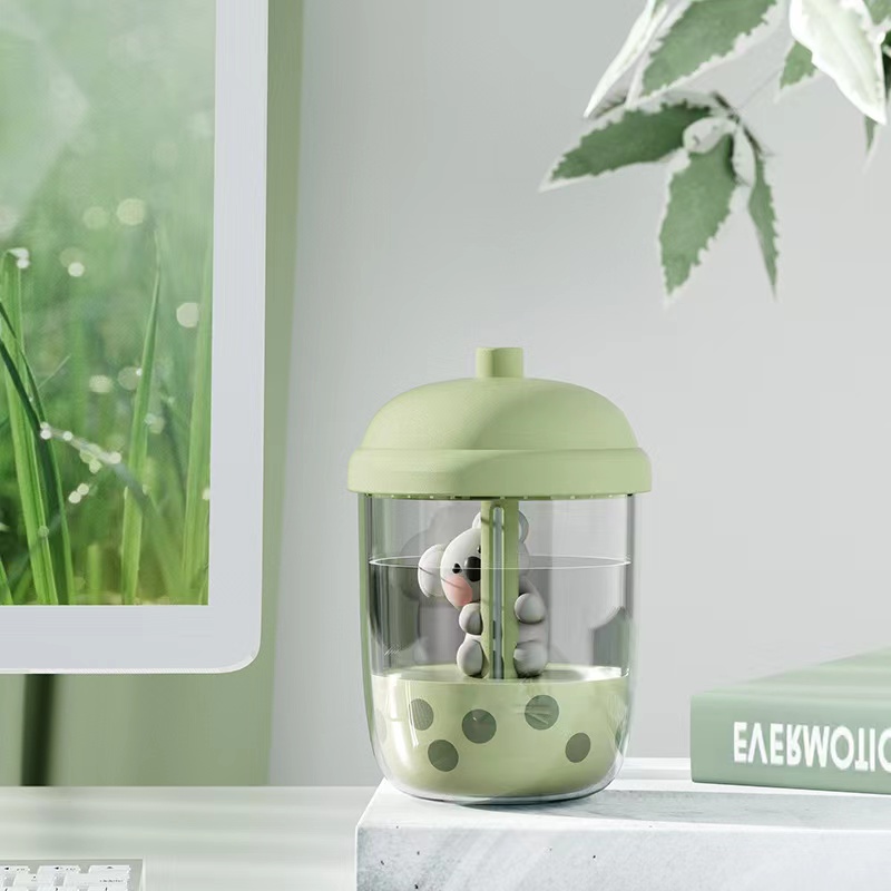 Cute Pet, Koala Milk Tea Cup Humidifier, Fog Amount, Household, Small, Portable, Desktop Usb Mini Humidifier, Wholesale