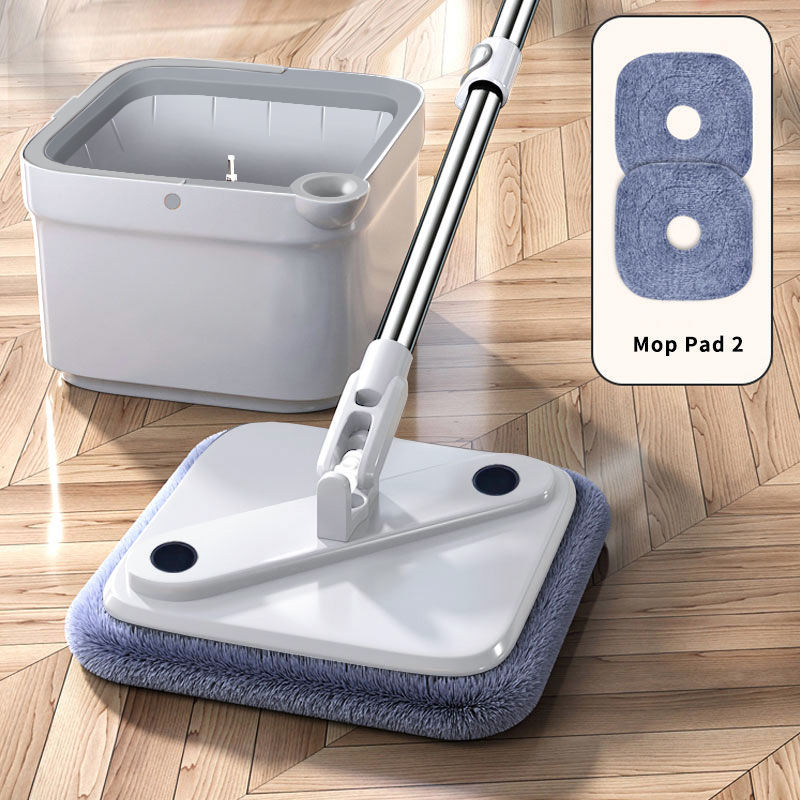 Spin Mop With Bucket Hand Squeeze Mop Automatic Separation Flat Mops Floor Cleaning With Washable Microfiber Pads