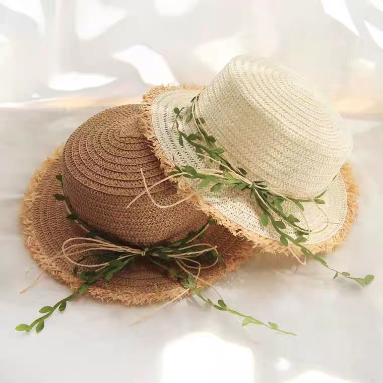Straw Hat, Rattan Bow Sun Hat, Summer Hat, Beach Hat, Outdoor, Sun Protection, Shade Parent-child Hat