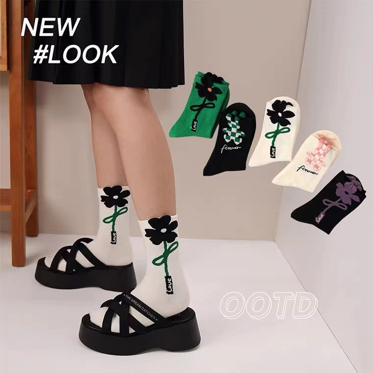 5 Pairs, Beautiful Flower Socks ~ Fairy Socks