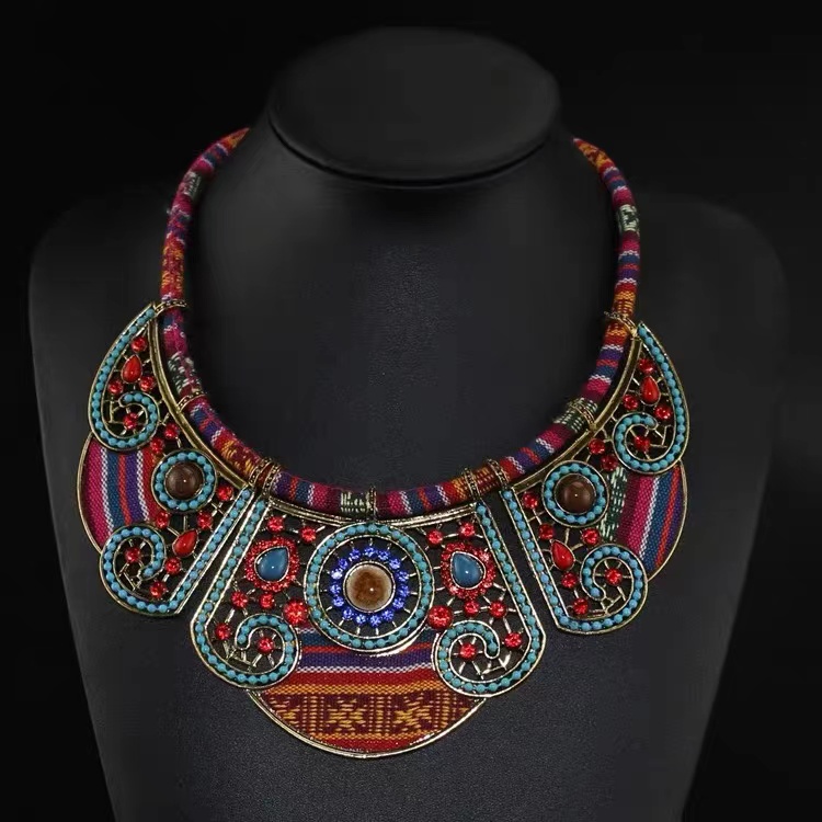 Bohemian, Ethnic Style Necklace Accessories, Retro, Fashion, Exaggerated Ornaments, Neck Collars